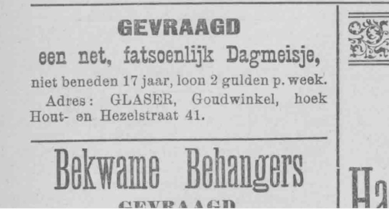 Advertentie in de Provinciale Geldersche en Nijmeegsche Courant, 24 april 1907